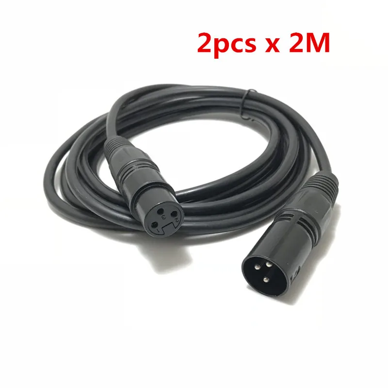 2 buc/lot 3-Pin de Semnal Conexiune 2M Cablu DMX Pentru Par LED Lumină în Mișcare Cap Lumina Dmx Etapă Accesorii de Iluminat
