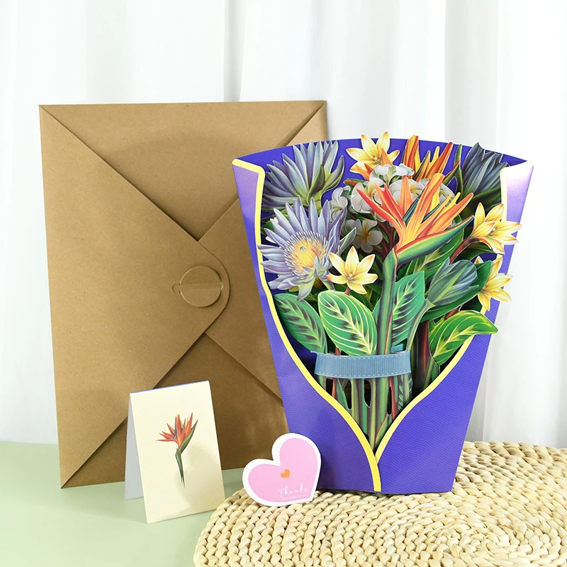 3D Pop-up Mamele Zi Buchet Floral Felicitare Flori pentru Mama Soției de Ziua de nastere Ziua indragostitilor Aniversare Handmade Card Cadou
