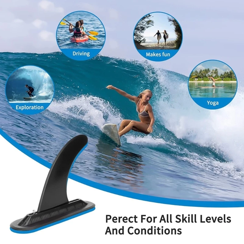 9inch Surfing Fin Longboards& Sup Singur Fin de Înlocuire Fin Surfing Accesorii Pentru Sticlă, placă de Surf, Paddleboard