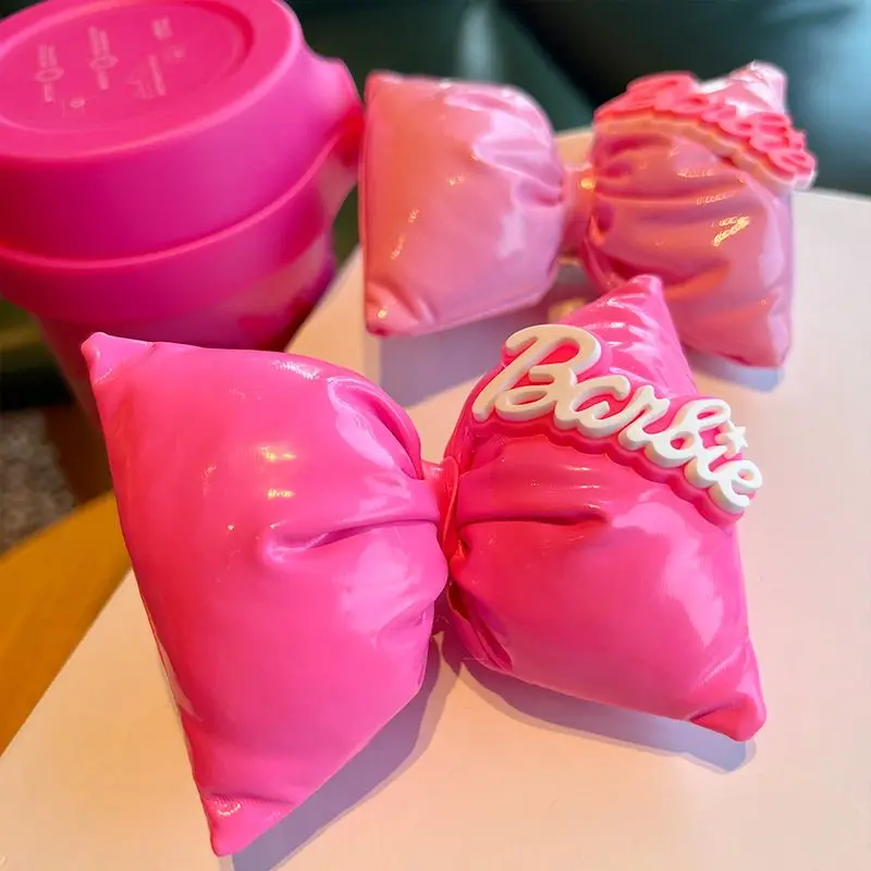 Noi Barbie Kawaii Ac de păr 3D Bumbac Umplut Arcul Roz Ac de păr Breton Clip Dulce Accesorii de Par Drăguț pentru Femei Cadouri de Craciun
