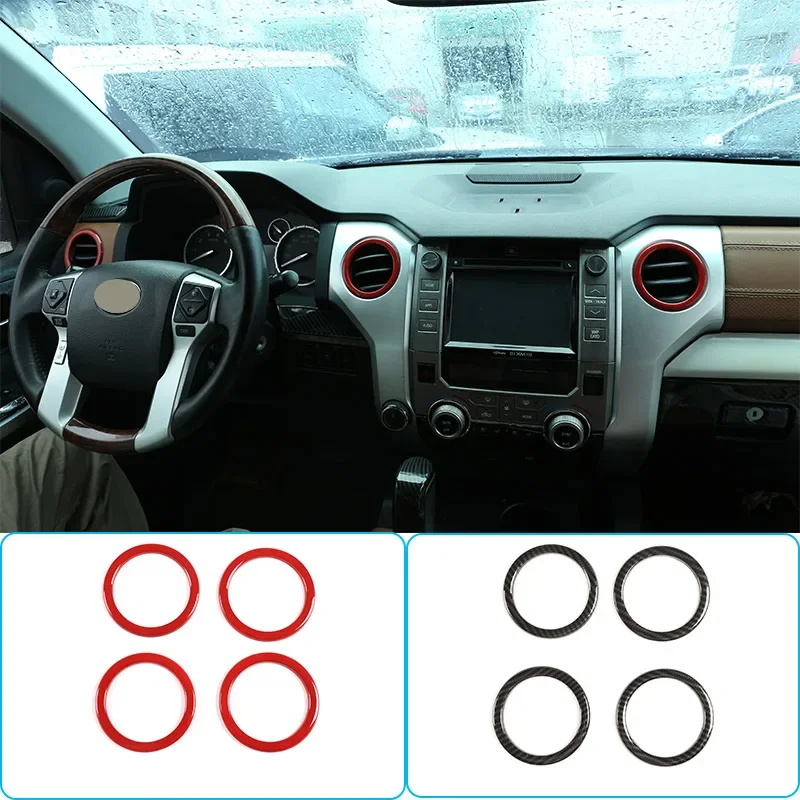 Pentru Toyota Tundra 2014-2021 ABS, Fibra de Carbon, Masina Centrală de Aer Conditionat de Control de Evacuare Inel Decorativ Autocolant Accesorii Auto