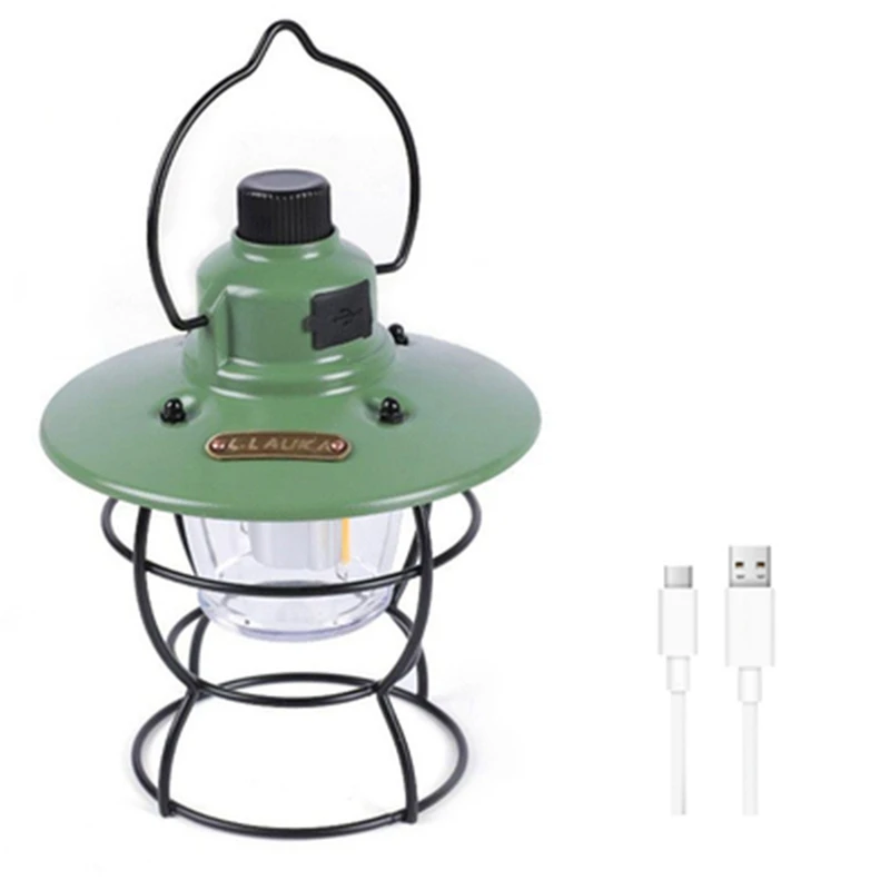 Retro Camping Lumini rezistent la apa Cal Lanterne de Cort Lampa USB Reîncărcabilă de Urgență Portabil Cal Lampa
