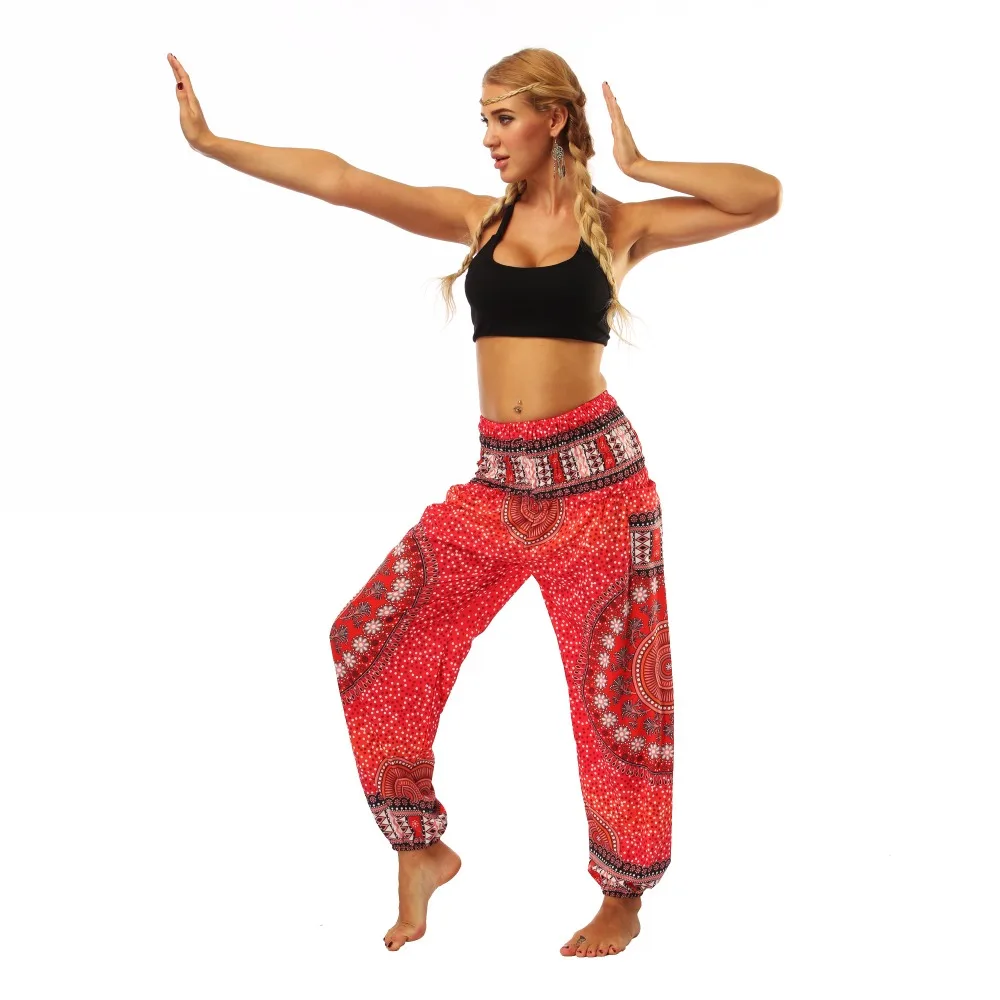 Sexcer Roșu mandala cerc galaxy florale Imprimate elastic Mare creștere de Drept Liber de jambiere lounge chiloți de sport de buzunar pantaloni de yoga